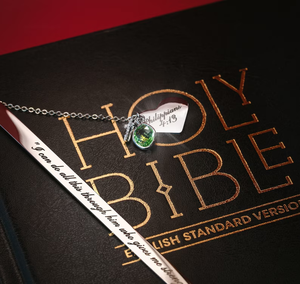 Marcapáginas <span class=keywords><strong>de</strong></span> Metal Personalizable con Versículo Bíblico, Piedra <span class=keywords><strong>de</strong></span> Nacimiento, Cruz y Corazón, Resistente al Deslustre, Regalo Cristiano para Amantes <span class=keywords><strong>de</strong></span> los Libros - Product Image 4
