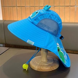 Nuova estate sottile cappello da sole in cotone per ragazzi ragazze anti-uv pescatore Beanie scialle per la pesca in spiaggia Casquette di protezione del sole del bambino - Product Image 5