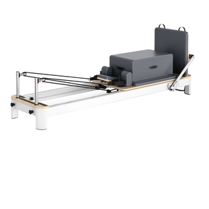 Appareil de <span class=keywords><strong>Pilates</strong></span> Reformer portable et pliable en alliage d'aluminium pour entraînement de yoga et de gym à domicile, avec application - Product Image 1