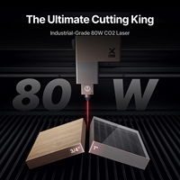 Machine de gravure et de découpe laser CO2 Xtool P3 tout-en-un 80W avec convoyeur automatique rotatif et support de travail