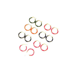 Orecchini a cerchio in acciaio inossidabile monocolore, gioielli alla moda per donna - Product Image 2