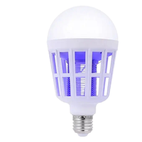 Lampe anti-moustiques LED UV E27 220V AC 15W à intensité variable certifiée RoHS, piège à insectes, tue-mouches, veilleuse pour jardin et bébé