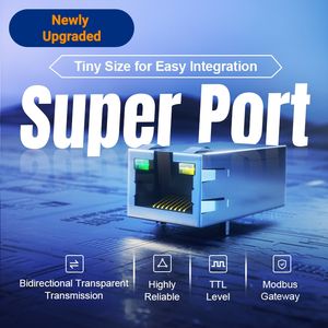 وحدة GCSY K2/K3 لتحويل TTL إلى إيثرنت مع دعم بروتوكول TCP/IP المدمج ومنفذ إيثرنت 10/100 ميجابت في الثانية مع دعم التحكم في التدفق الصلب وبوابة مودبس - Product Image 2