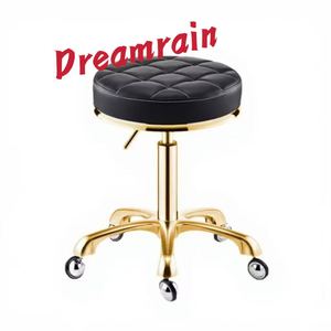 Luxury Black Gold Full Hair Salon Furniture Set Hydraulic Barber Chair LED Gold Frame <b>Mirror</b> Shampoo Bed For Hair Salon - Product Image 4