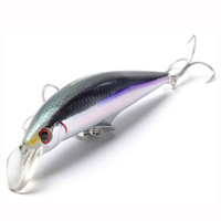 Leurre de pêche coulant type Minnow 95mm/120mm 30g/45g pour lancer longue distance, appât dur réaliste pour achigan, truite, eau douce, eau salée, ruisseau