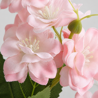 Fleur artificielle élégante en soie au toucher réel, jasmin blanc multi-fleurs, pour décoration de mariage et de maison, arrangement floral, centre de table