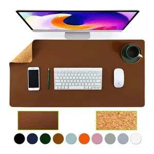 Large Office Desk Protector Mat PU Cork Leather Desktop Gaming pvc leather for mouse pad