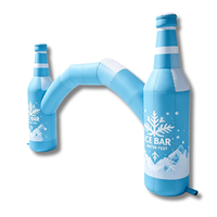 Arche gonflable géante en forme de bouteille de vin 2026, personnalisable avec logo, pour publicité de marque de vin et entrée de fête