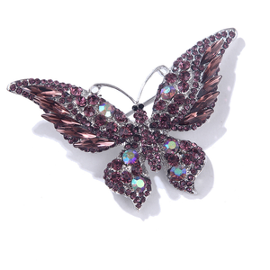 Broche de mariposa con diamantes de imitación de cristal Retro de nuevo diseño, broche de insecto grande multicolor para regalos de bodas, precio barato al por mayor - Product Image 4