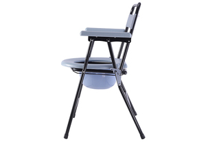 Chaise de toilette et de douche en plastique de qualité hospitalière avec cuvette - Product Image 2