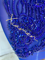 Robe de soirée pour filles Ocstrade en stock, robe courte de luxe bleu roi avec corsage en strass, idéale pour les anniversaires et les soirées en club