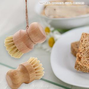 Cepillo para Platos y Fregadero de Bambú Ecológico al por Mayor con Cerdas de Sisal, Herramienta Duradera para Limpieza de Cocina - Product Image 3