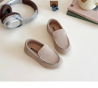 Mocassins unisexes personnalisés pour enfants, chaussures habillées souples antidérapantes, décontractées, en PU avec semelle extérieure en EVA, pour tout-petits et grands enfants, collection automne