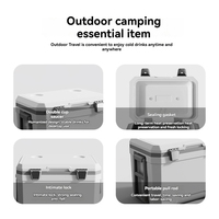 Réfrigérateur de camping extérieur pour voiture 120L grande capacité en PU avec roulettes pour voyages en avion, croisières, pêche, conservation des aliments, glacière