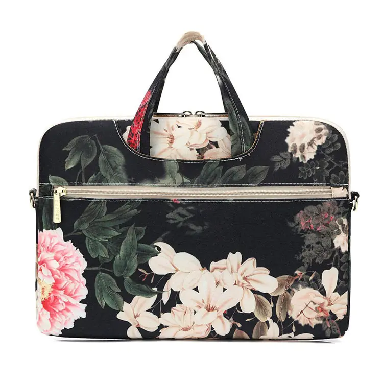 Tas laptop wanita, tas pelindung laptop wanita, tas komputer motif retro kustom, tas laptop tahan air