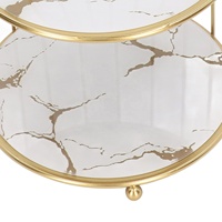 Cage à oiseaux de luxe légère pour la maison, support de rangement cosmétique doré, miroir frontal, décoration de bureau, salle de bain
