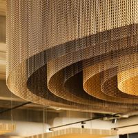 Voilages décoratifs en métal doré, rideaux en maille de fil d'aluminium, écrans en maille à maillons, rideaux métalliques