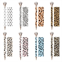 Stylo infroissable en métal avec ruban et strass, grand cristal et diamant sur le dessus, idéal pour infirmière, fille, Noël, souvenir de mariage, cadeau pour elle