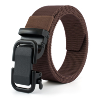 Ceinture en sangle tissée extensible robuste sans trous avec boucle à dégagement rapide, ceinture tactique pour les sports de plein air et l'usage quotidien