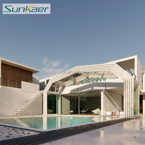 Cubierta de piscina de elevación automática de aluminio Sunaker recintos de piscina industriales impermeables al aire libre patio tropical deslizante - Product Image 4