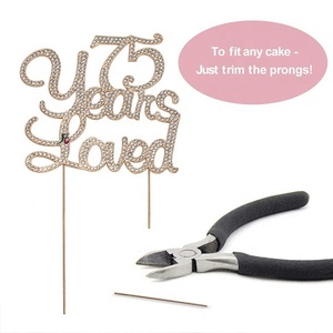 Decorazione per Torta 'Brindisi ai 75 Anni' - Topper per Torta di Compleanno o Anniversario di Matrimonio o Decorazione per Festa di Rinnovo dei Voti - Product Image 3