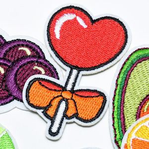 Custom Iron-<b>On</b> Woven Logo Embroidered <b>Patch</b> Heart Flower Cloth <b>Sew</b>-<b>On</b> Brand <b>Patches</b> for Hats Wholesale Customizable Logo <b>Patches</b> - Product Image 3