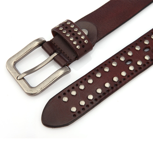 Cintura da <span class=keywords><strong>uomo</strong></span> in vera pelle con fibbia a perno stile punk gotico western cowboy, personalizzabile con logo, con rivetti, per jeans - Regalo <span class=keywords><strong>di</strong></span> <span class=keywords><strong>San</strong></span> <span class=keywords><strong>Valentino</strong></span> - Product Image 6