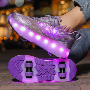 Chaussures de course avec lumières LED, rechargeables par USB, commande tactile, course nocturne pour enfants et adultes - Product Image 3