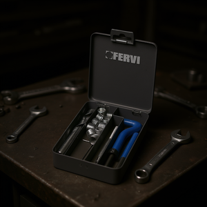 Kit de Reparación de Roscas Fervi Unc F-Coil, 10 Piezas con Herramientas para Metal - Product Image 3