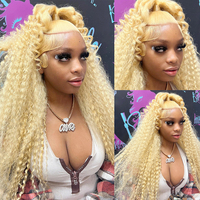 613 Extensions de tissage de cheveux Remy bouclés profonds non transformés vietnamiens bruts vierges blonds 12A Grade 100% faisceaux de cheveux humains