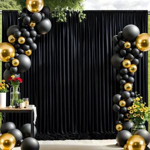 <span class=keywords><strong>ม่าน</strong></span><span class=keywords><strong>ฉาก</strong></span>หลังแต่งงานแบบยืดหยุ่นสีทึบแบบเรียบง่ายม่านแขวนในกระเป๋าผ้าม่านสำหรับตกแต่ง - Product Image 4