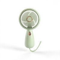 Ventilateur portable LED rechargeable avec trois vitesses et batterie intégrée pour usage hôtelier