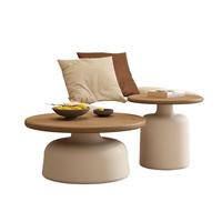 Table basse en bois décorative en promotion pour la maison, le bureau ou la salle à manger – Design simple, table basse ronde en bois, table basse moderne en bois