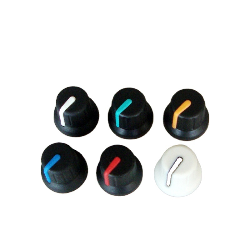 1016(16X15)rubber potentiometer knob  6*18T or D shaft indicator color knob