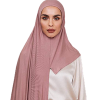 Hijab instantané en jersey extensible de qualité supérieure, foulard en jersey à une boucle, châles hijabs faciles à porter, châle en jersey pour femmes musulmanes, tudung