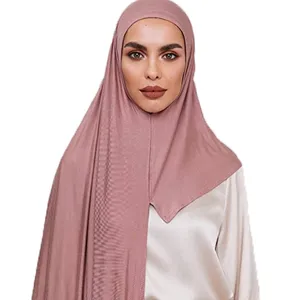 Premium Stretchy Instant Jersey Hijab One Loop Jersey Scarf Hijabs Shawls Easy To Wear Muslim Ladies Jersey shawl