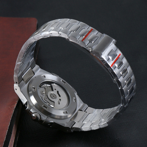 Đồng Hồ Nam 41Mm Thép Không Gỉ Trường Hợp Băng Màu Xanh Quay Số Gốm Sứ Bezel Nhật Bản Tự Động Nh35 Phong Trào Sapphire Pha Lê Ngày Mở Trường Hợp - Product Image 5