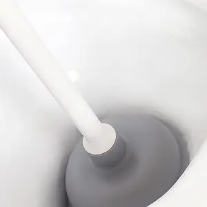 PVC pengisap item rumah tangga produk pembersih pegangan panjang putih plastik selokan toilet plunger