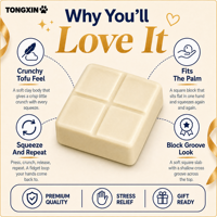 Jouet Squishy TONGXIN en argile Tofu croustillant, Jouets à presser, Balles anti-stress, Jouet sensoriel, Vente en gros