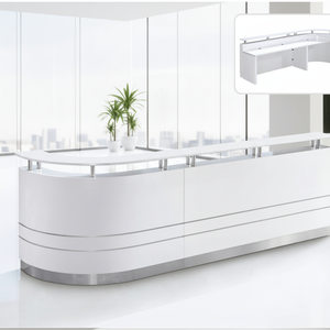 Silla y Escritorio de Oficina Personalizados para <span class=keywords><strong>Recepcionista</strong></span> con Diseño de Banco Della para Oficina <span class=keywords><strong>Profesional</strong></span> y Área de Recepción - Product Image 1