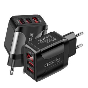 Quick Charge 3.0 Usb Lader Led Display <span class=keywords><strong>2</strong></span> Poort Snel Opladen Mobiele Telefoon Oplader Adapter Voor Iphone 11 Samsung Xiaomi tabletten - Product Image 1