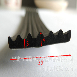 Tira de Sellado de Goma Plana Tipo E de 25 mm de Longitud y 3 mm de Grosor, Material EPDM para Sellado de Puertas de Gabinetes de Aires Acondicionados - Product Image 1