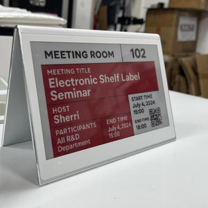 Highlight Double Side Smart <b>Table</b> Nameplate E-Ink Name <b>Card</b> Display Electronic <b>Table</b> Sign Electronic Nameplate For Conference - Product Image 1