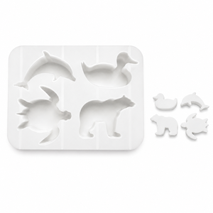 Moule en silicone 4 pôles en forme d'animal pour gâteaux, bougies, savons faits main, universel, DIY, moule compte-gouttes, moule en plâtre, moule d'aromathérapie - Product Image 3