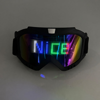Lunettes LED Bluetooth DIY avec texte et motifs, lunettes futuristes de soldat, lunettes lumineuses noires, accessoire pour DJ, bar, soirée dansante, cosplay