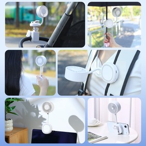 Ventilador Portátil con Clip Magnético, Plegable, con Manguera Flexible, Recargable por USB, 2000mAh, 3 Velocidades, Manos Libres, Mini Ventilador para Teléfono, Hogar, Hotel - Product Image 3