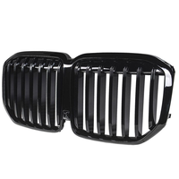 Pour BMW X7 G07 LCI 2023-2025 Grille de calandre simple à lamelles noires brillantes pour l'admission d'air avant – Amélioration à montage direct