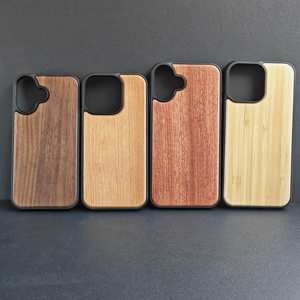 Coque de téléphone en bois gravée au laser, vente en gros, coque de luxe vierge personnalisable en stock pour <span class=keywords><strong>iPhone</strong></span> 17 16 15 14 <span class=keywords><strong>13</strong></span> 12 11 Pro Max - Product Image 3