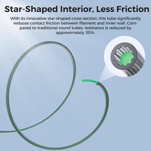 Tubo de plástico PTFE en forma de estrella Creality de 4 m, resistente al calor, accesorios para impresora 3D - Product Image 3
