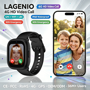 LAGENIO Meilleure montre connectée 4G pour enfants avec GPS, LBS, WIFI, A-GPS, suivi, SOS, géolocalisation, alarme de zone sécurisée, appels vidéo - Product Image 1